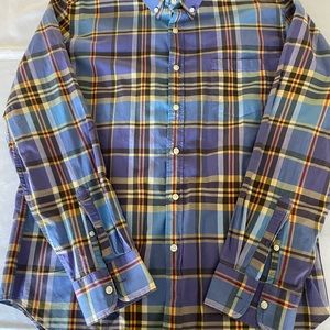 J.Crew Blue Summer Plaid cotton Button-down Shirt
